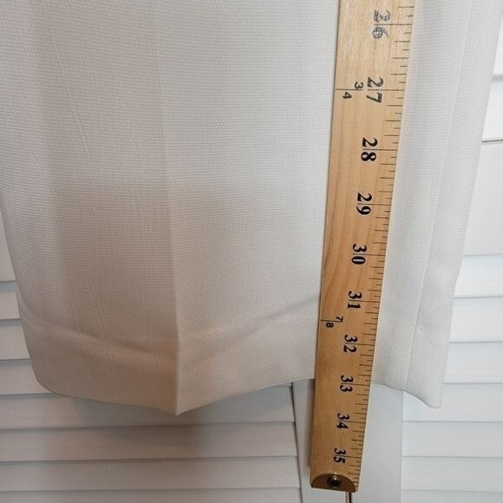 DEREK LAM 10 CROSBY White Trousers Wide Leg Pleated Women's 2 High Waist Preppy - Picture 12 of 15